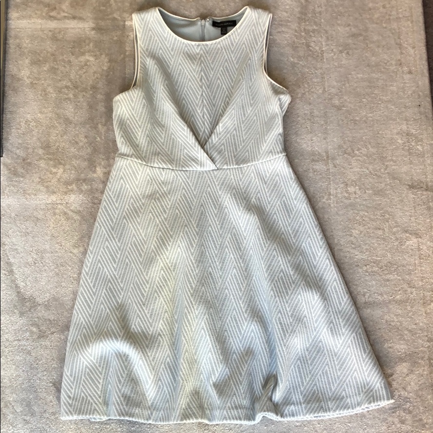 Banana Republic | A-Line Light Blue & White Dress In Petite